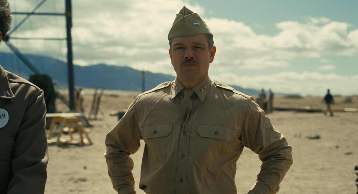 Matt Damon é Leslie Groves em 'Oppenheimer', escrito, produzido e dirigido por Christopher Nolan.