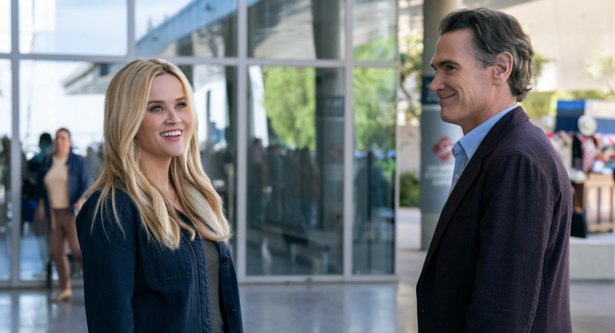 Reese Witherspoon and Billy Crudup in 'The Morning Show,' premiering September 13, 2023 on Apple TV+.