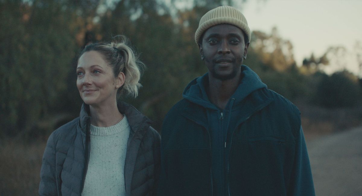 Judy Greer and Edi Gathegi in Well Go USA Entertainment’s 'Aporia.'