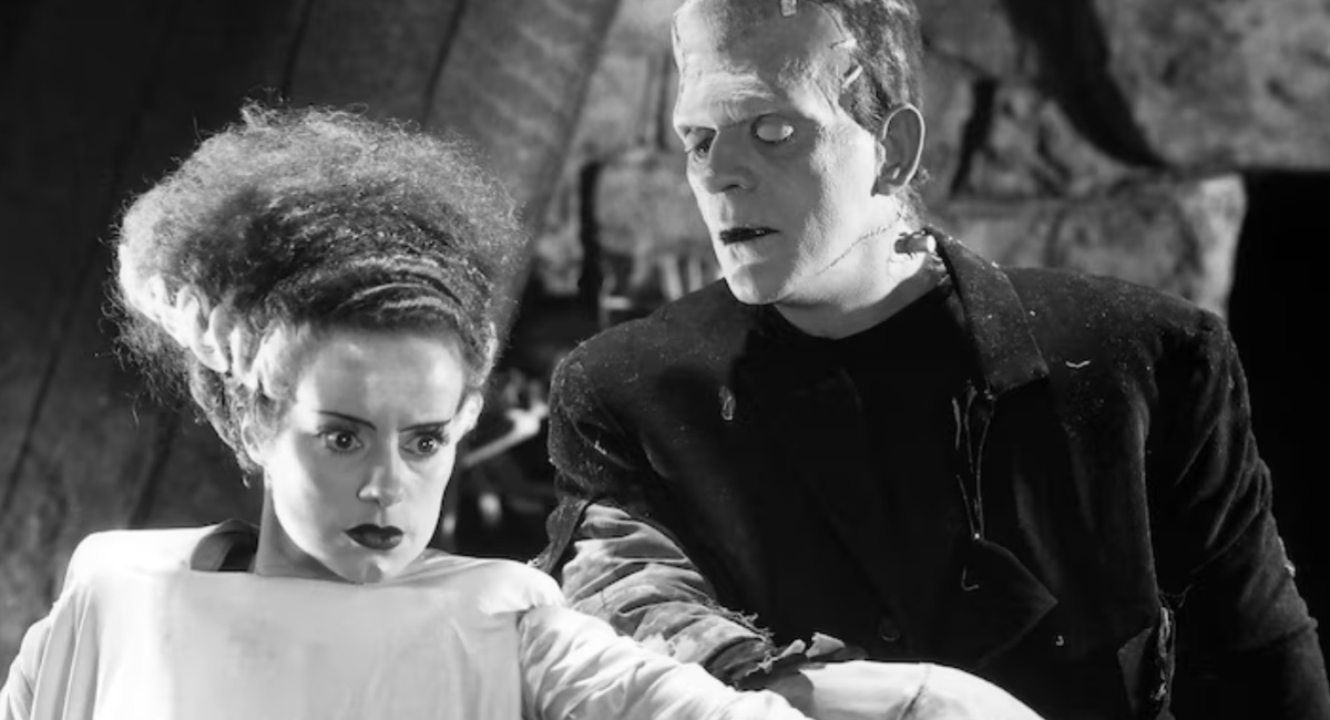 Elsa Lanchester and Boris Karloff in director James Whale's 'Bride of Frankenstein' (1935).