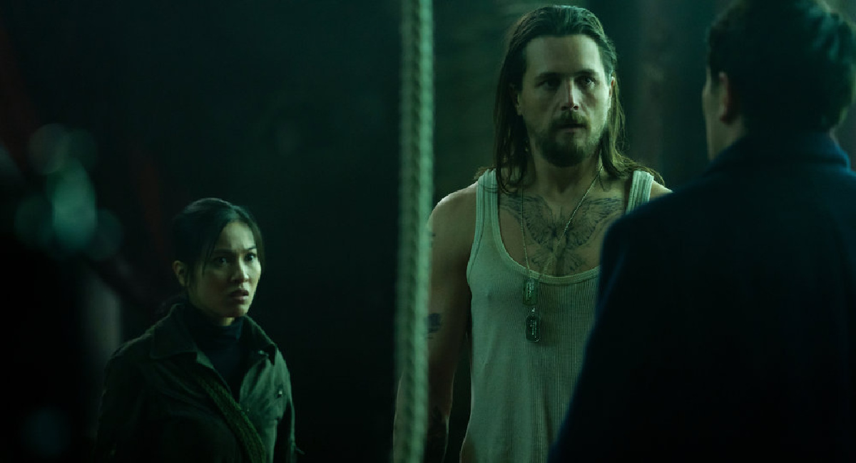 Nhung Kate as Yen, Ben Robson as Frankie, and Colin Woodell as Winston in 'The Continental: From the World of John Wick.'