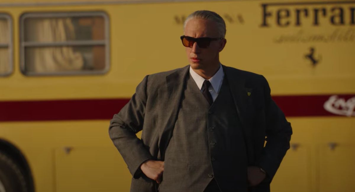 Adam Driver as Enzo Ferrari in director Michael Mann's 'Ferrari.'