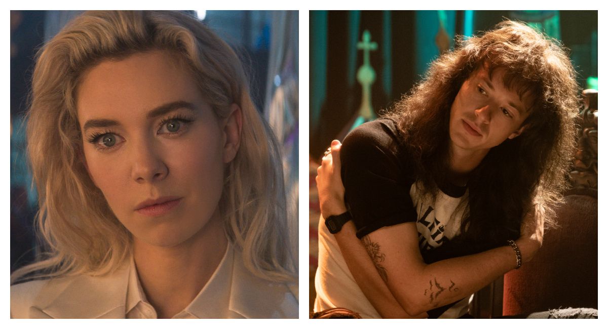 (Left) Vanessa Kirby in Mission: Impossible Dead Reckoning Part One from Paramount Pictures and Skydance. (Right) Joseph Quinn as Eddie Munson in 'Stranger Things.' Photo: Tina Rowden/Netflix © 2022.