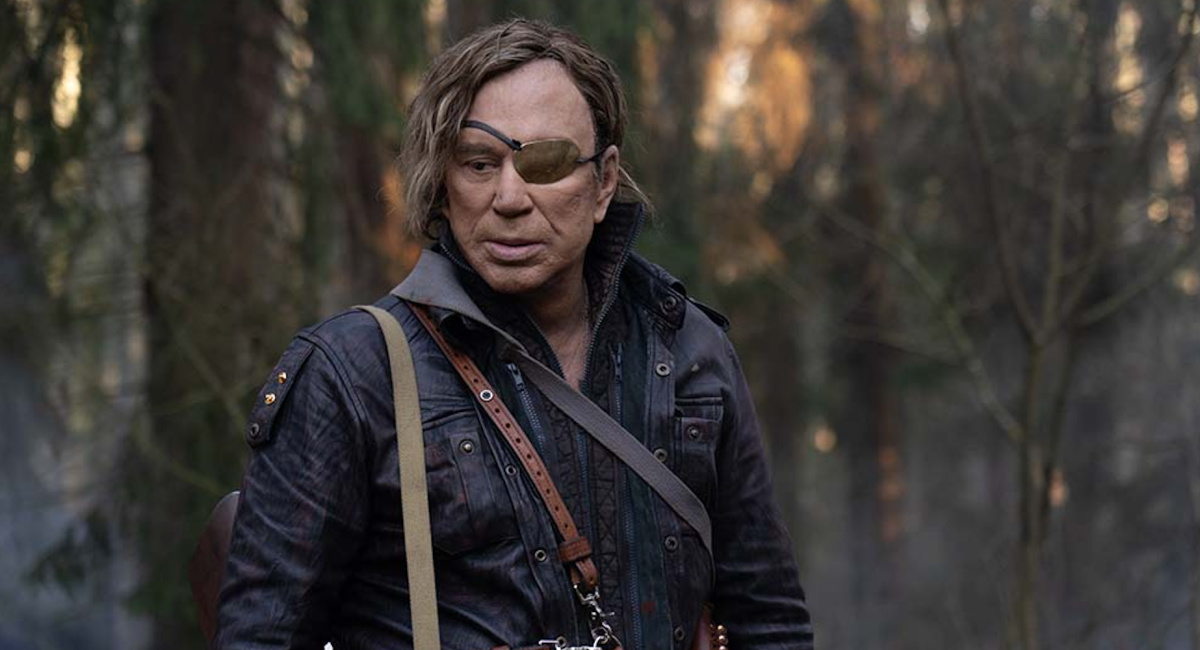 Mickey Rourke as Major Johnson in the horror/supernatural thriller, 'Warhunt,' a Saban Films release.