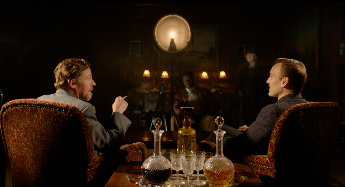 Simon Pegg and Thomas Wright in 'Nandor Fodor and the Talking Mongoose.'