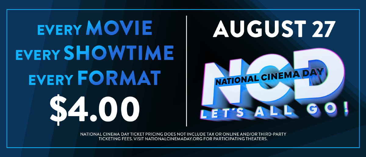 National Cinema Day 2023 is August 27th.