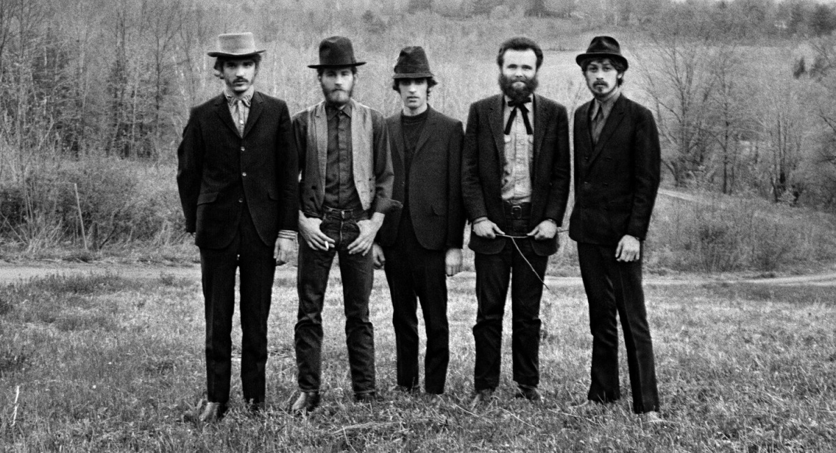 The Band (left to right): Rick Danko, Levon Helm, Richard Manuel, Garth Hudson, and Robbie Robertson in 'Once Were Brothers: Robbie Robertson and the Band,' a Magnolia Pictures release.