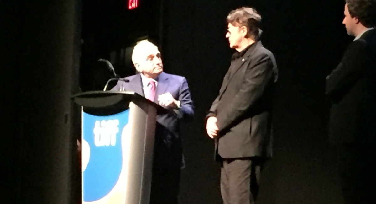 (L to R) Martin Scorsese and Robbie Robertson at a screening of 'The Last Waltz' at the Toronto International Film Festival in 2019.