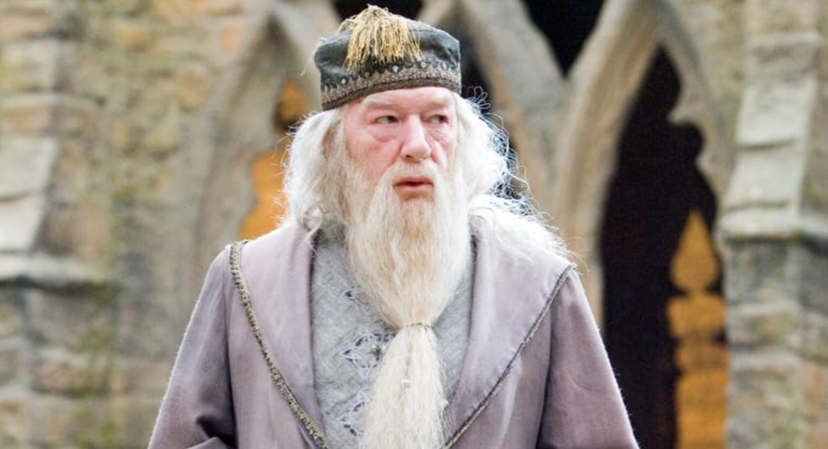 Michael Gambon as Albus Dumbledore and Daniel Radcliffe as Harry Potter in 'Harry Potter and the Order of the Phoenix.'