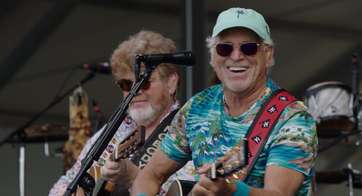 Jimmy Buffet performing at New Orleans Jazz & Heritage Festival 2019 as seen in director Frank Marshall's documentary 'Jazz Fest: A New Orleans Story.'