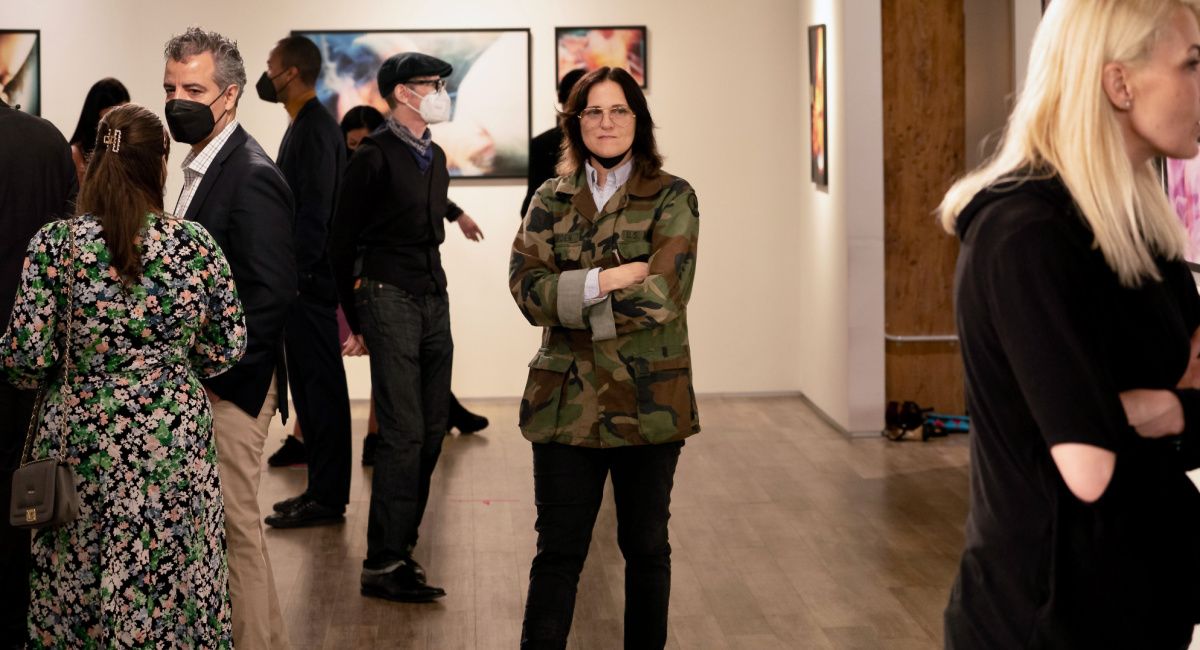 Director Nicol Paone on the set of Shout! Studio's 'The Kill Room.'