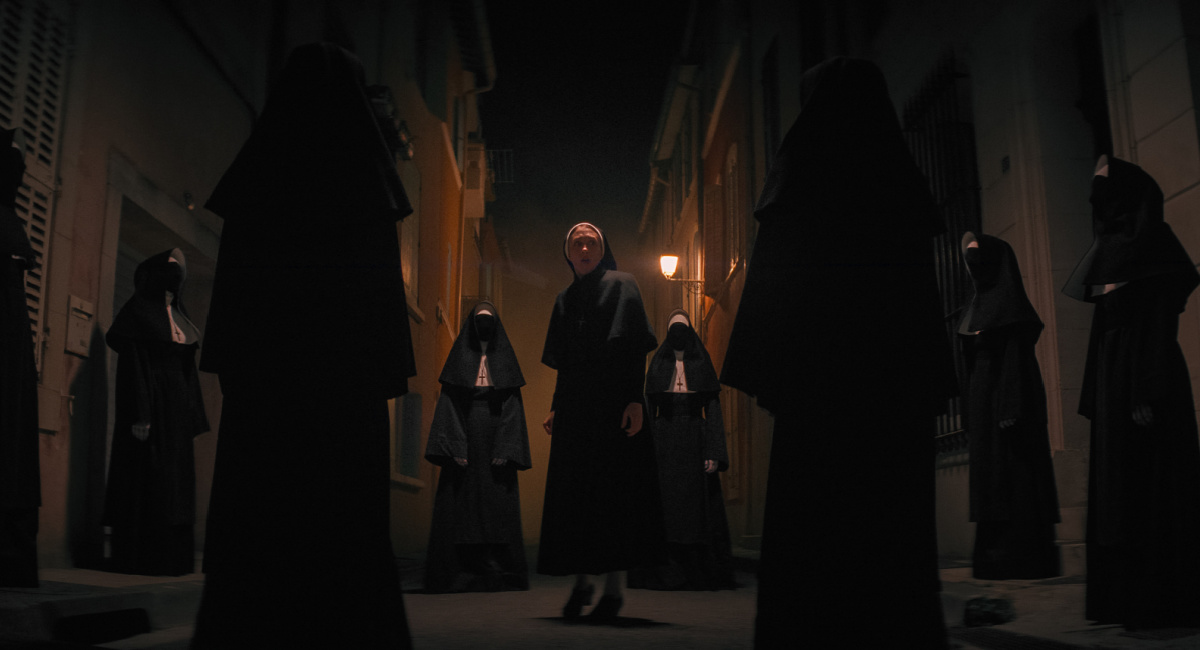 Taissa Farmiga as Sister Irene in New Line Cinema's horror thriller 'The Nun II,' a Warner Bros. Pictures release. Photo Credit: Courtesy of Warner Bros. Pictures.
