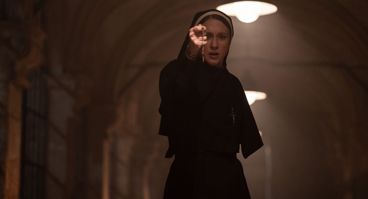 Taissa Farmiga as Sister Irene in New Line Cinema's horror thriller 'The Nun II,' a Warner Bros. Pictures release.