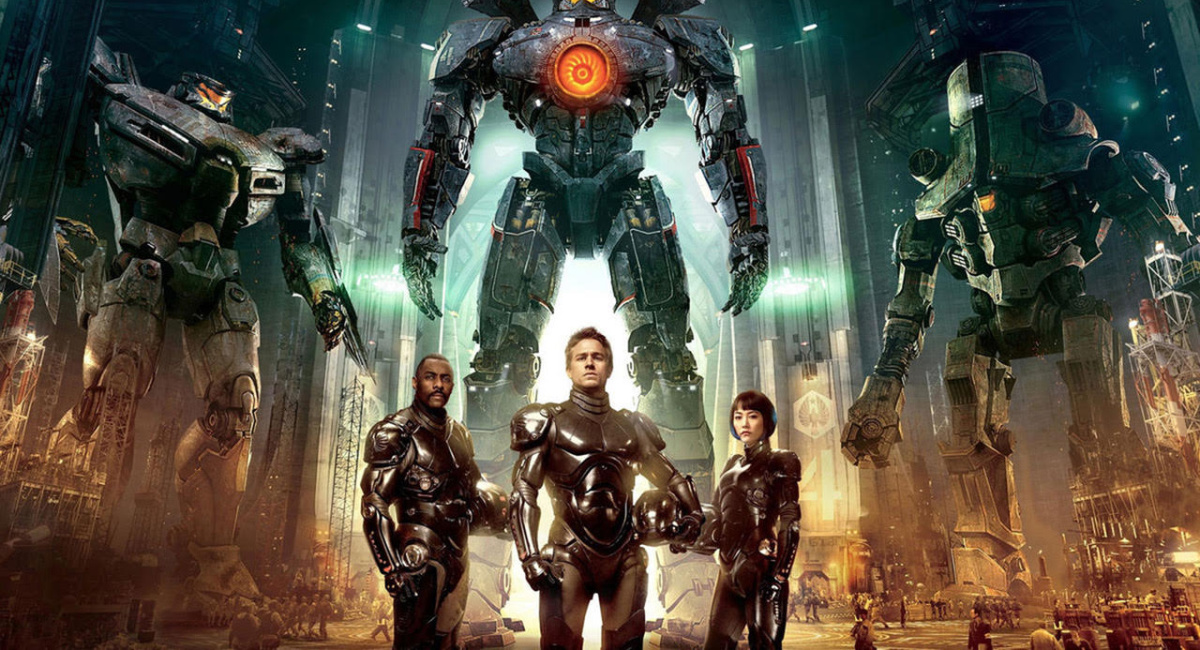 Idris Elba, Charlie Hunnam and Rinko Kikuchi in Guillermo del Toro's 'Pacific Rim.'
