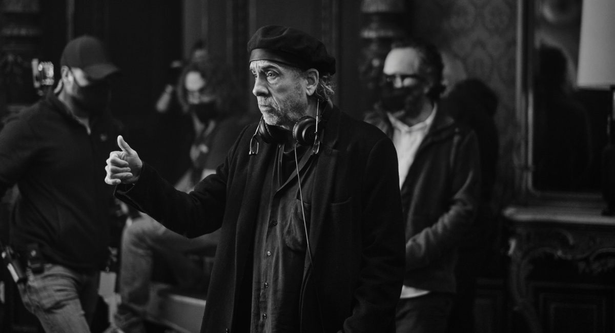 Director Tim Burton, Cinematographer David Lazenberg in 'Wednesday.'