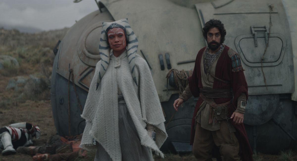 Ahsoka Tano (Rosario Dawson) and Ezra Bridger (Eman Esfandi) in Lucasfilm's'Star Wars: Ahsoka,' exclusively on Disney+.