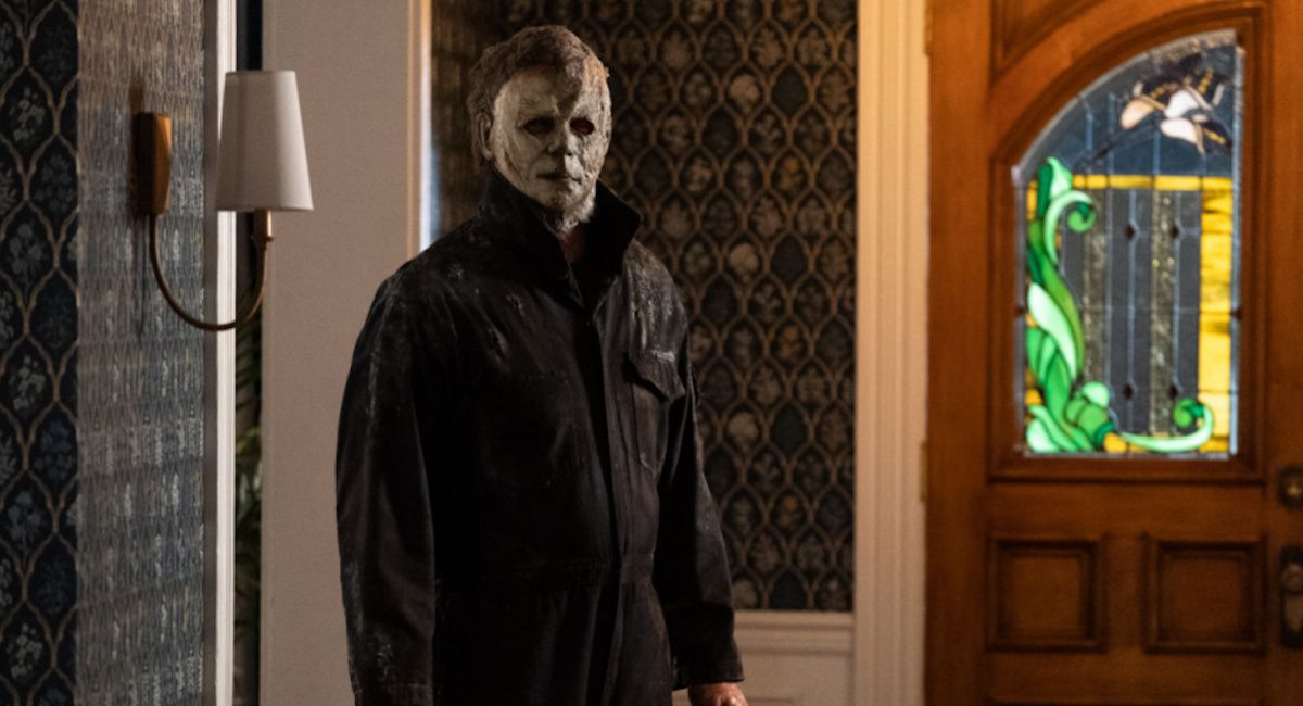 Michael Myers (aka The Shape) in Halloween Ends, co-written, produced and directed by David Gordon Green.