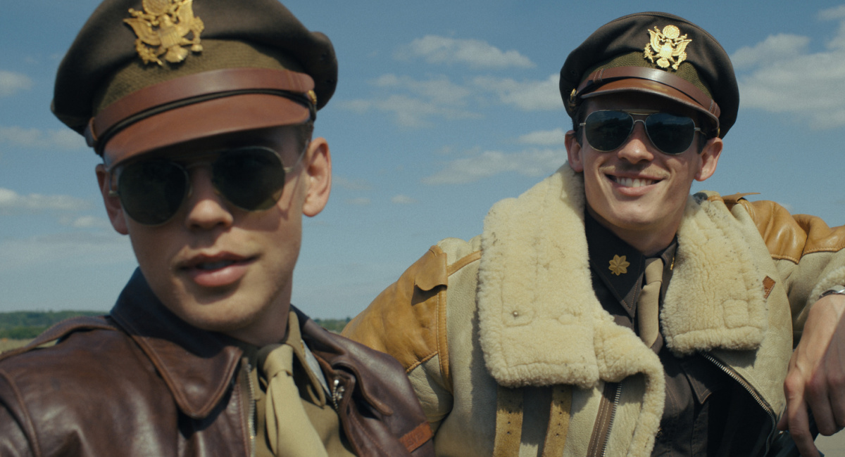 Austin Butler and Callum Turner in 'Masters of the Air,' premiering January 26, 2024 on Apple TV+.