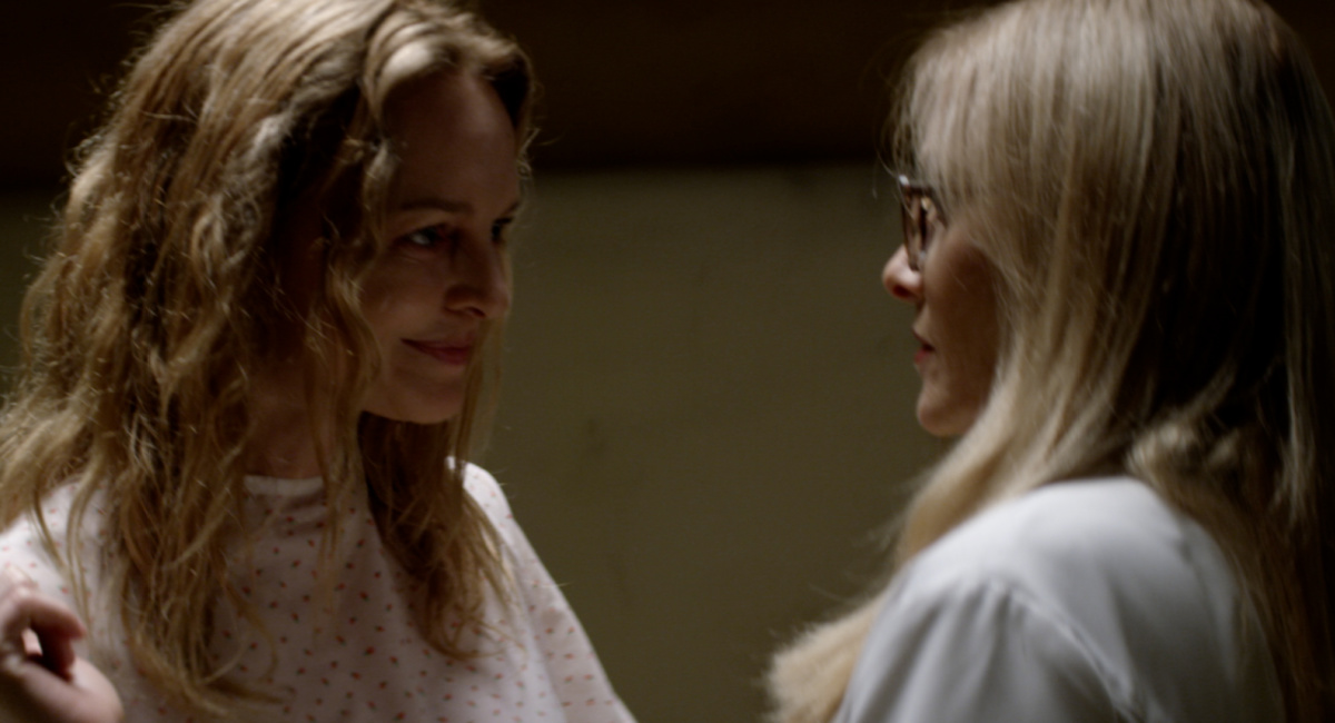 Heather Graham as “Elizabeth Derby” and Barbara Crampton as “Dr. Daniella Upton” in the horror/thriller film 'Suitable Flesh.'
