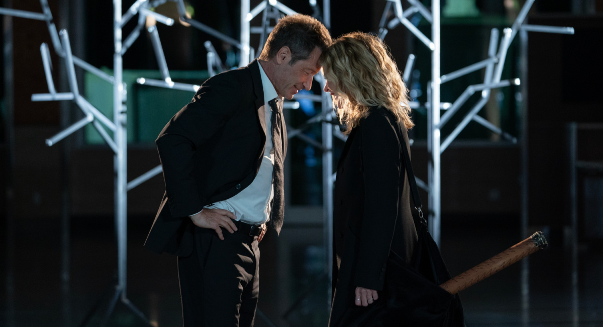 David Duchovny and Meg Ryan in Bleecker Street’s 'What Happens Later.'