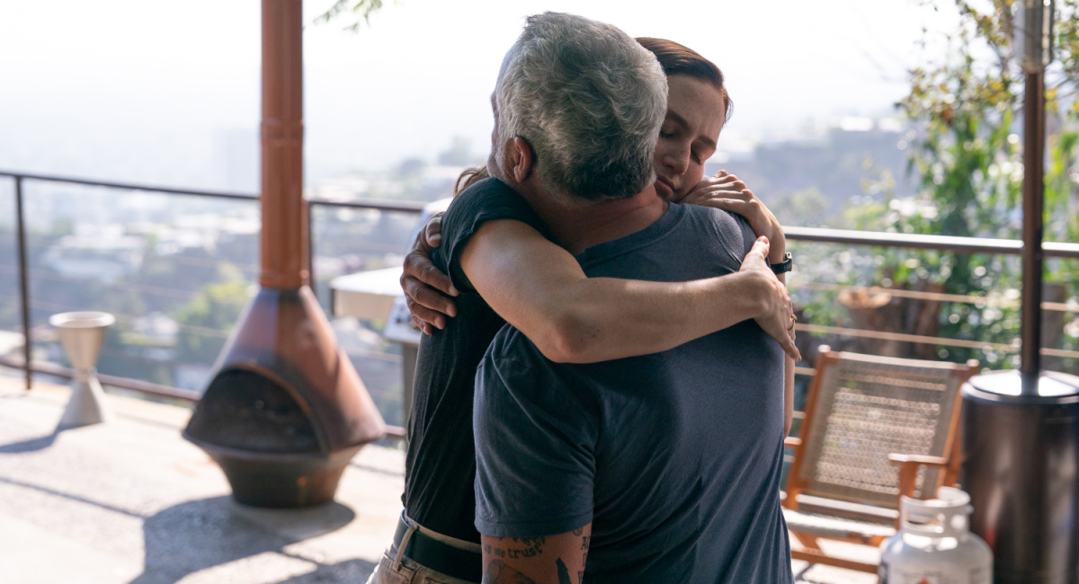 Madison Lintz as Maddie Bosch and Titus Welliver as Harry Bosch on 'Bosch: Legacy' season 2.