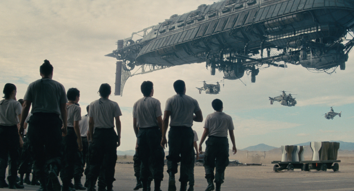 Brotherhood of Steel and Vertibirds in 'Fallout.'