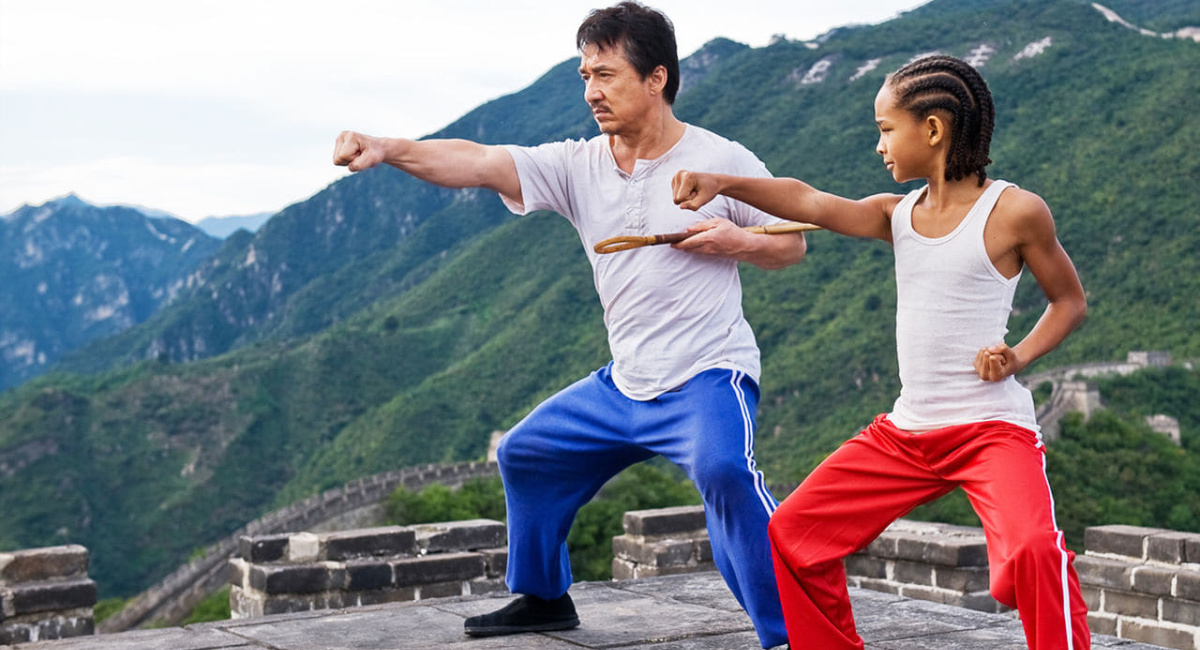 Jackie Chan as Mr. Han and Jaden Smith as Dre Parker in 2010's 'The Karate Kid.'