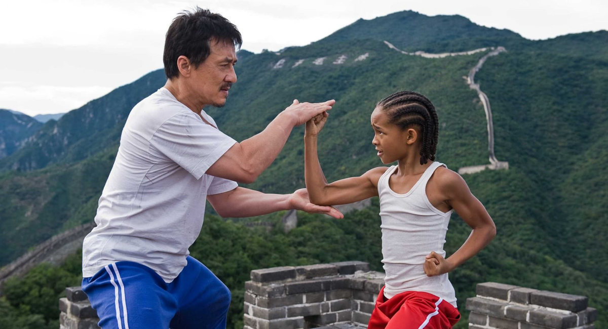 Jackie Chan as Mr. Han and Jaden Smith as Dre Parker in 2010's 'The Karate Kid.'