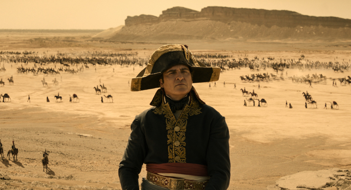 Joaquin Phoenix in 'Napoleon,' premiering in theaters around the world on November 22, 2023.