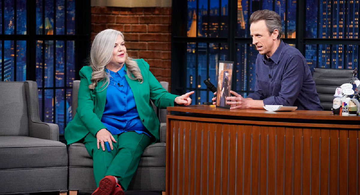 Paul Pell and Seth Meyers on 'Late Night with Seth Meyers.'