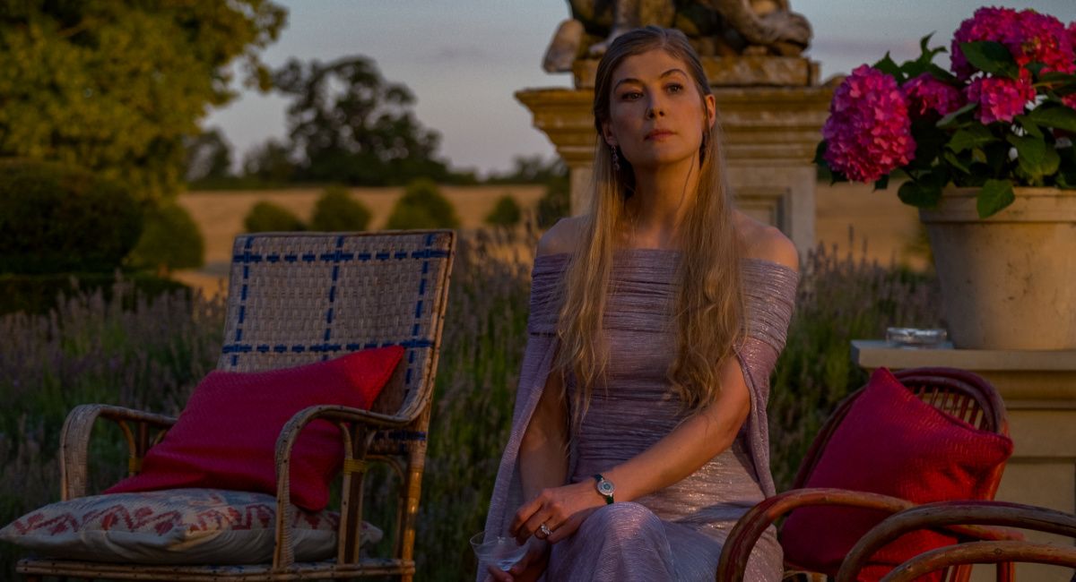 Rosamund Pike as Lady Elsbeth Catton in 'Saltburn.'