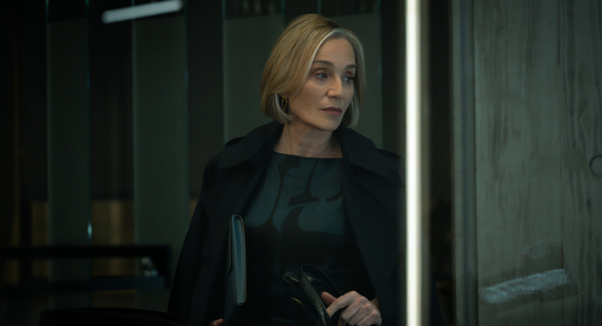 Kristin Scott Thomas in 'Slow Horses' season 3 premiering November 29, 2023 on Apple TV+.