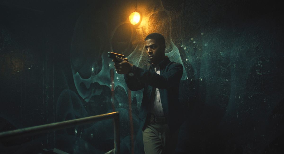 Scott Mescudi as Vassell in 'Silent Night.'