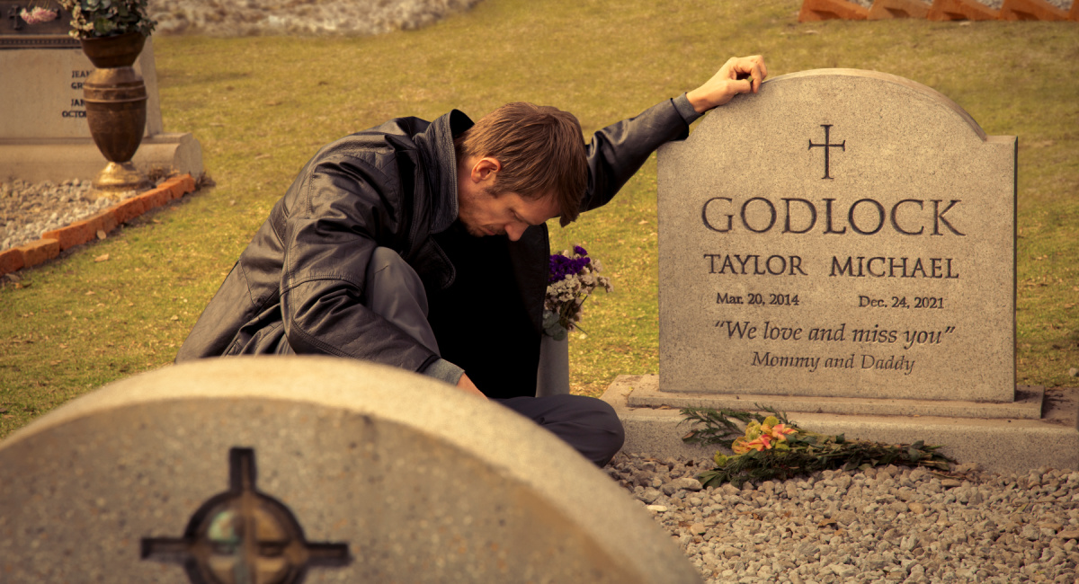 Joel Kinnaman as Godlock in 'Silent Night.'