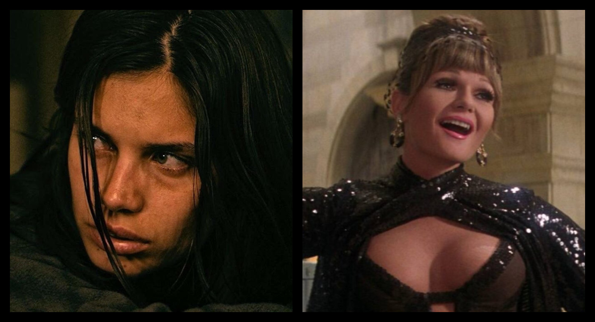 (Left) Sara Sampaio in 'Carga.' (Right) Valerie Perrine as Eve Teschmacher in 'Superman.' Photo: Warner Bros.