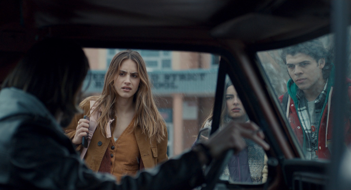 Nell Verlaque, Addison Rae and Tomaso Sanelli star in 'Thanksgiving' from TriStar Pictures and Spyglass Media Group, LLC Thanksgiving.