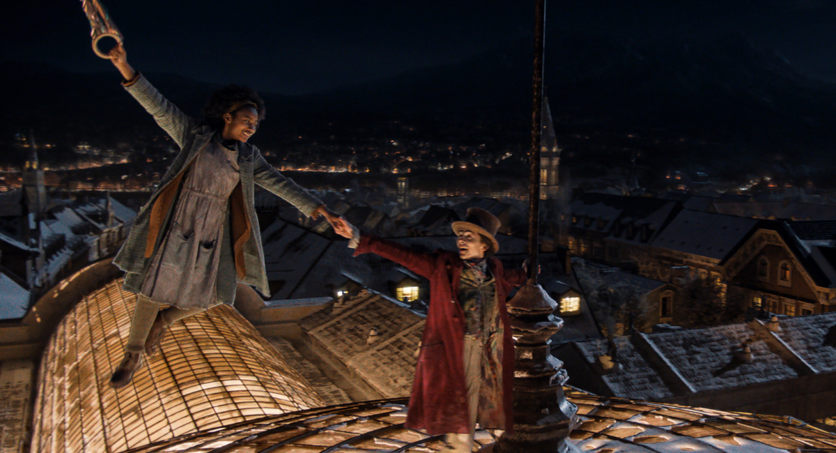 Calah Lane as Noodle and Timothee Chalamet as Willy Wonka in Warner Bros. Pictures and Village Roadshow Pictures’ 'Wonka,' a Warner Bros. Pictures release.