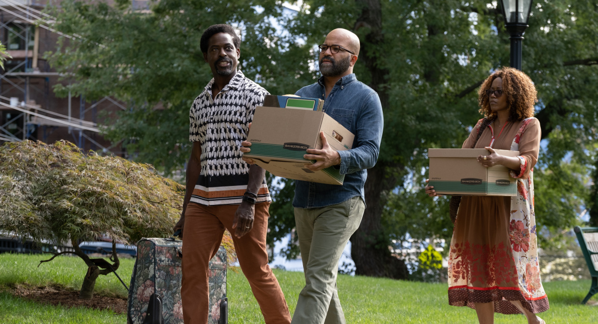 Sterling K. Brown stars as Cliff Ellison, Jeffrey Wright as Thelonious "Monk" Ellison and Erika Alexander as Coraline in writer/director Cord Jefferson’s 'American Fiction,' an Orion Pictures Release.