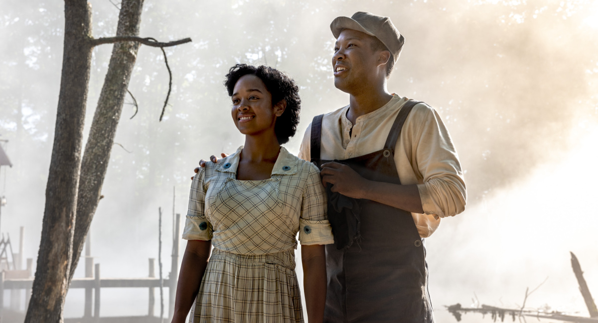 H.E.R. as Squeak and Corey Hawkins as Harpo in Warner Bros. Pictures’ bold new take on a classic,'The Color Purple,' a Warner Bros. Pictures release.