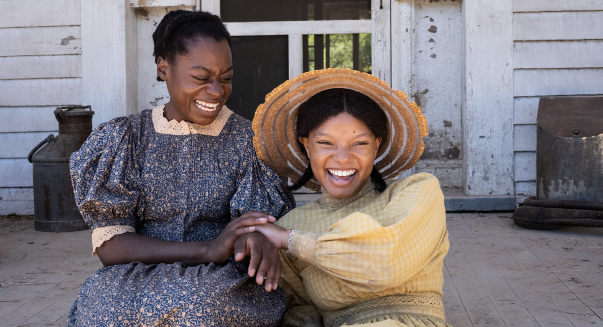 Phylicia Pearl Mpasi as Young Celie and Halle Bailey as Young Nettie in Warner Bros. Pictures’ bold new take on a classic,'The Color Purple,' a Warner Bros. Pictures release.