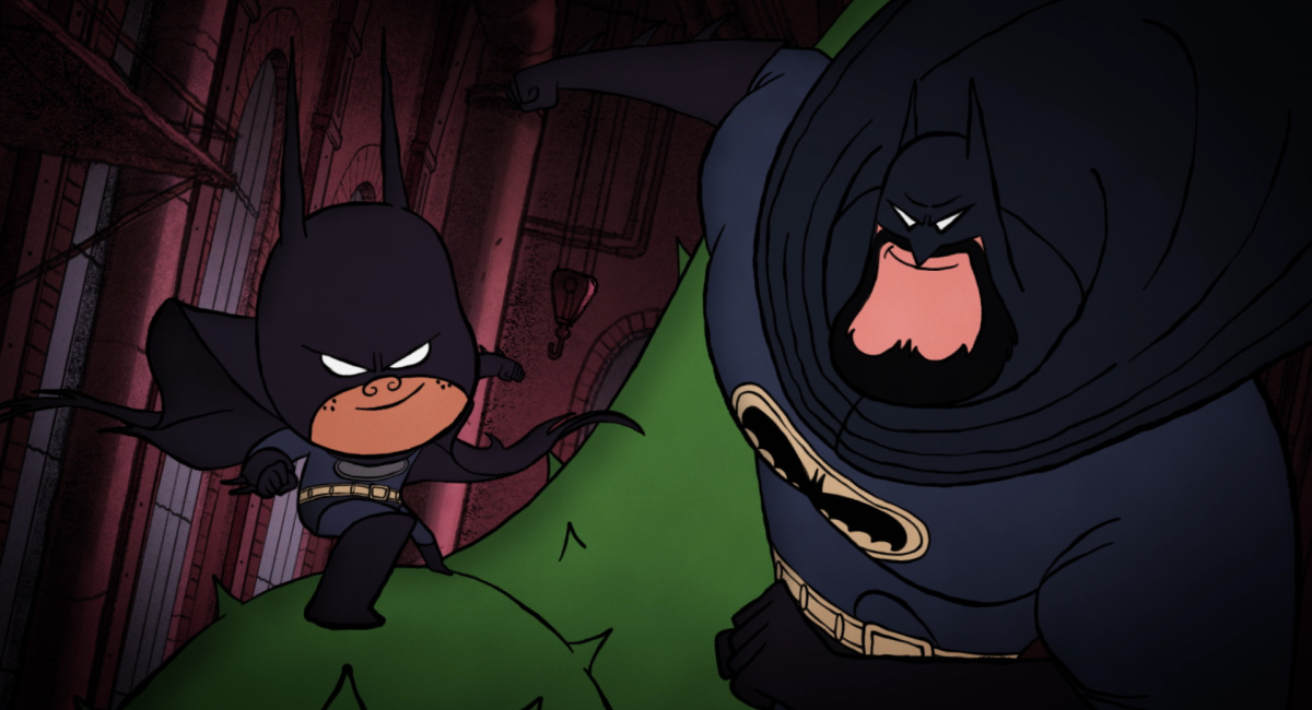 Damian and Bruce Wayne in 'Merry Little Batman.'