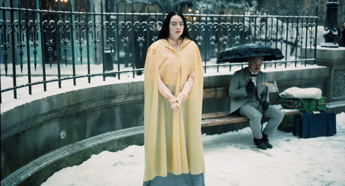 Emma Stone and Mark Ruffalo in 'Poor Things.'