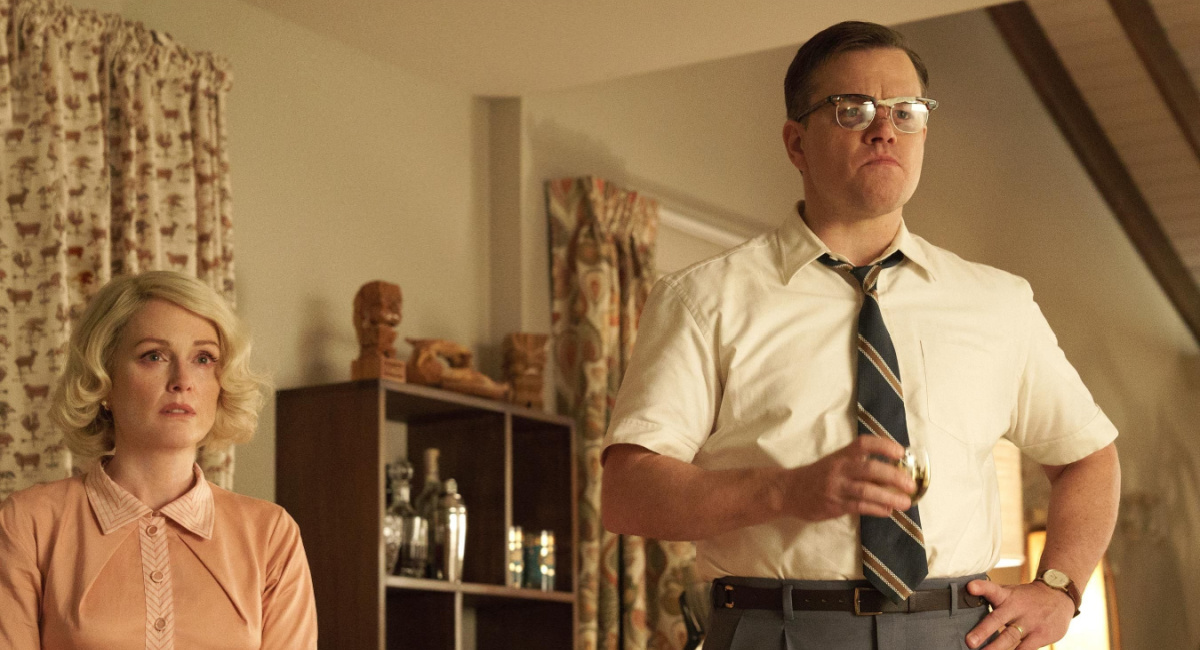 Julianne Moore as Rose and Matt Damon as Gardner Lodge in 'Suburbicon.'