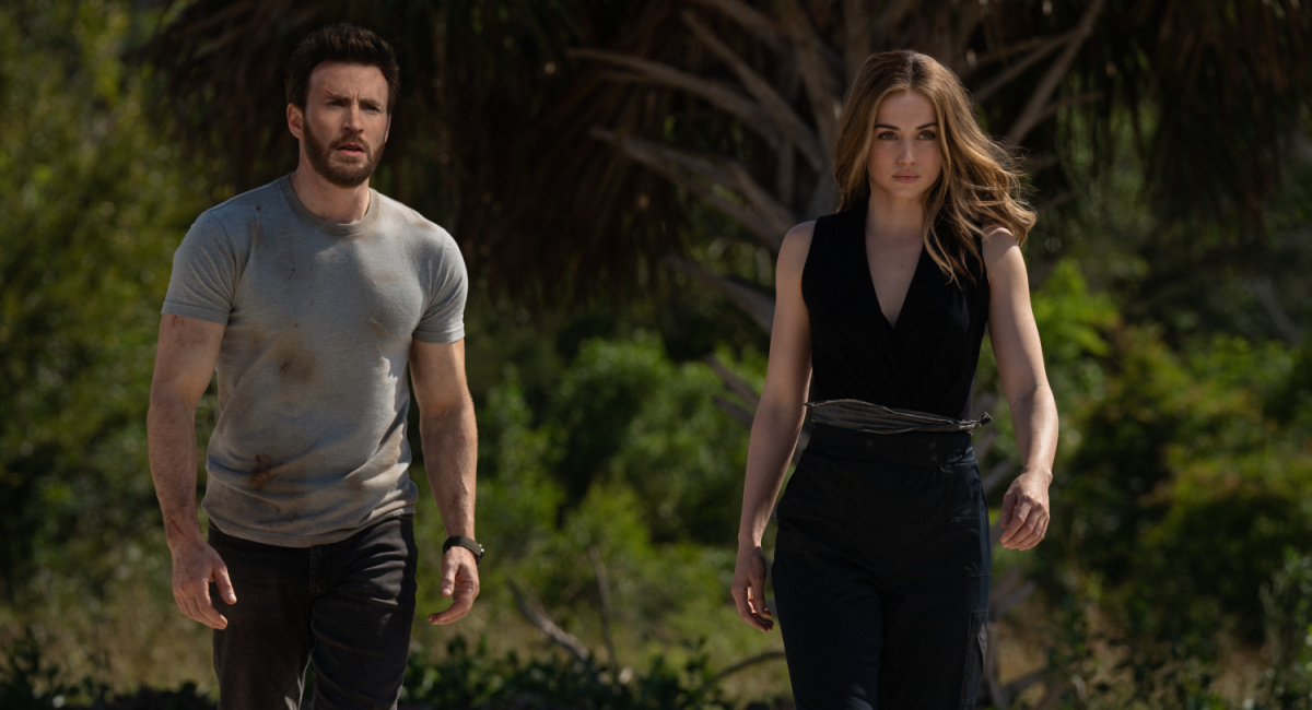 Chris Evans and Ana de Armas in 'Ghosted,' now streaming on Apple TV+.