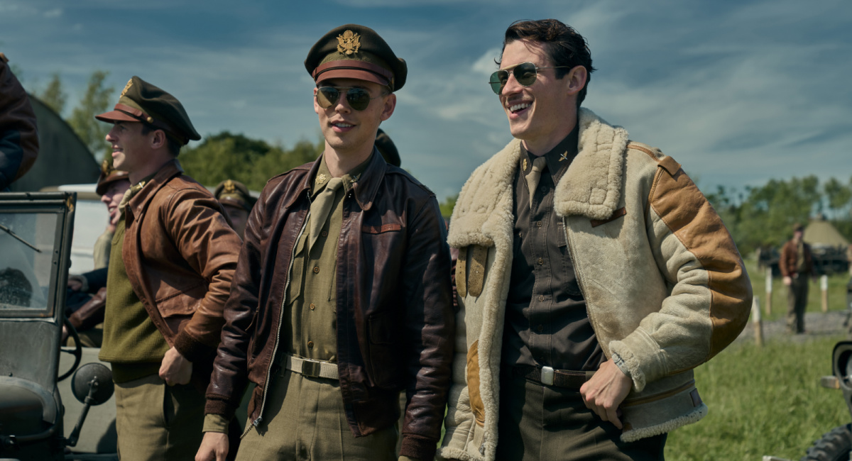 Austin Butler and Callum Turner in 'Masters of the Air,' premiering January 26, 2024 on Apple TV+.