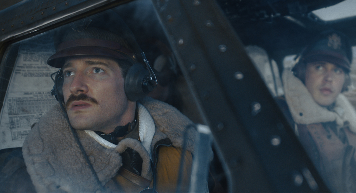 Sawyer Spielberg and Austin Butler in 'Masters of the Air,' premiering January 26, 2024 on Apple TV+.