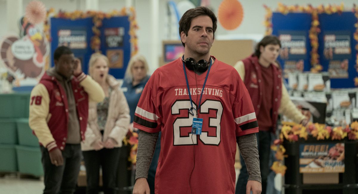 Director Eli Roth on the set of 'Thanksgiving.'