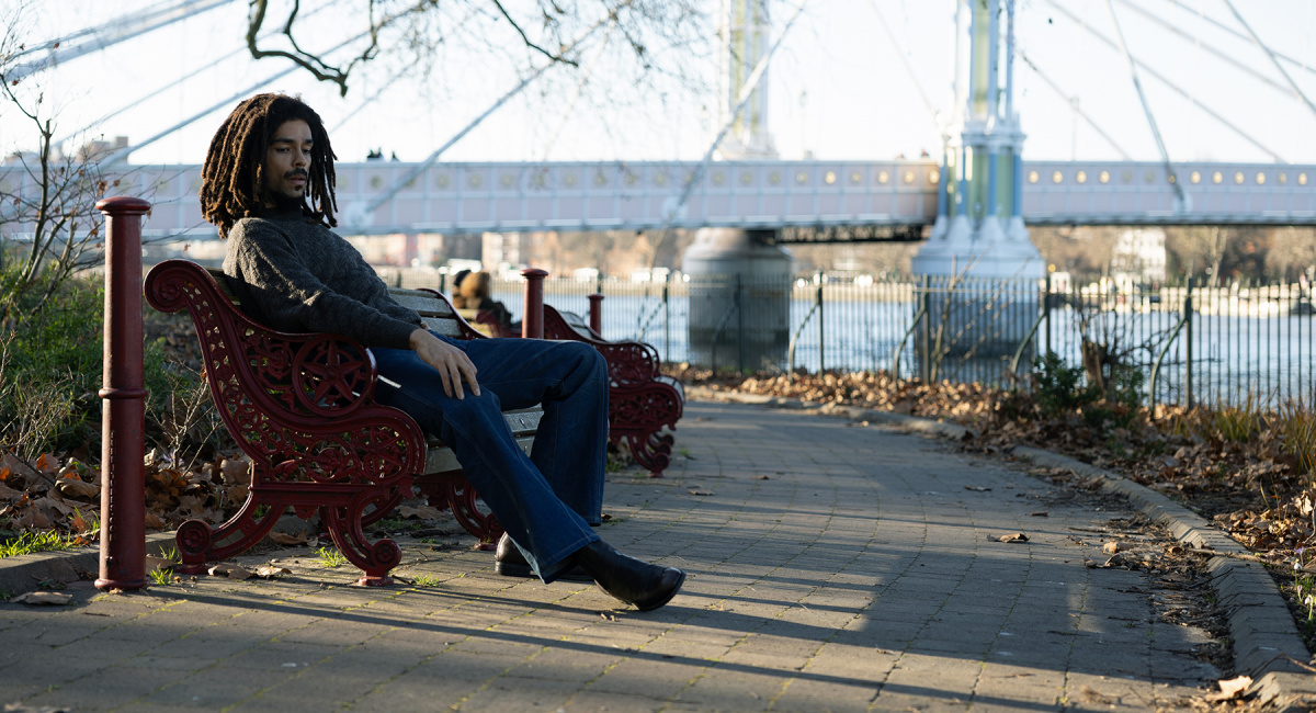 Kingsley Ben-Adir as “Bob Marley” in 'Bob Marley: One Love' from Paramount Pictures.