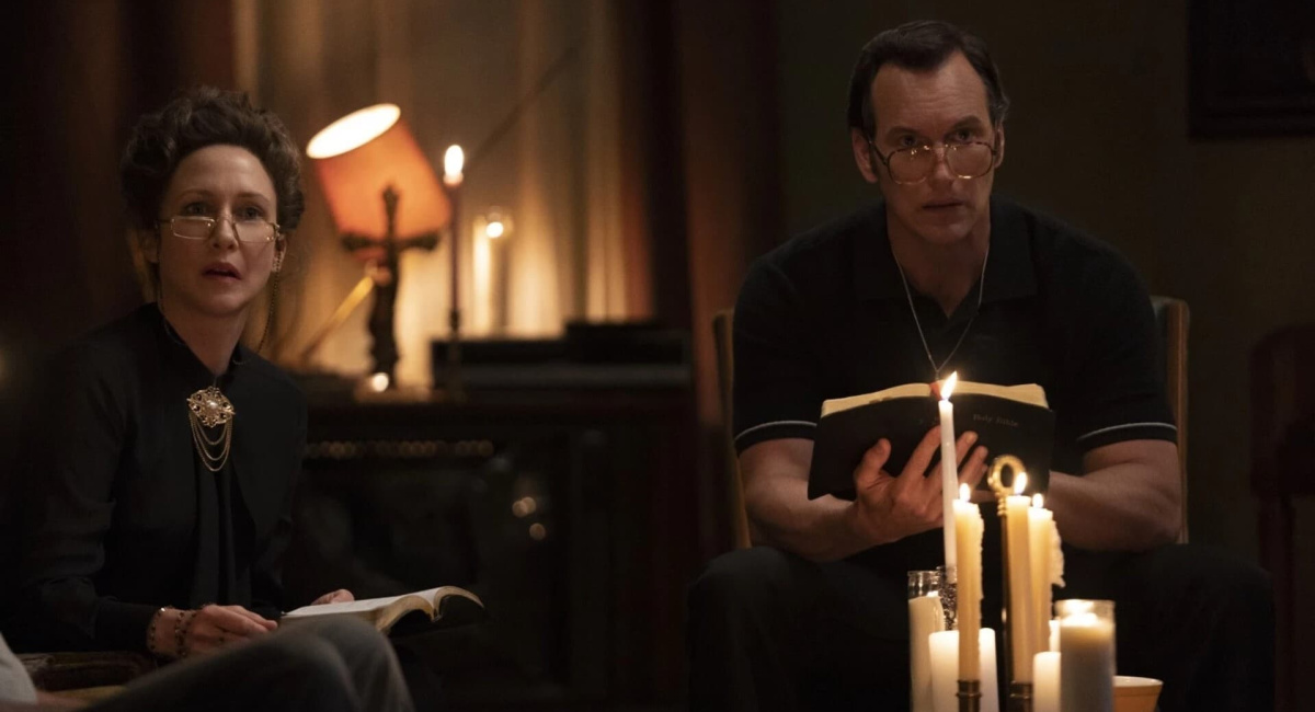 Vera Farmiga and Patrick Wilson in 'The Conjuring: The Devil Made Me Do It.'
