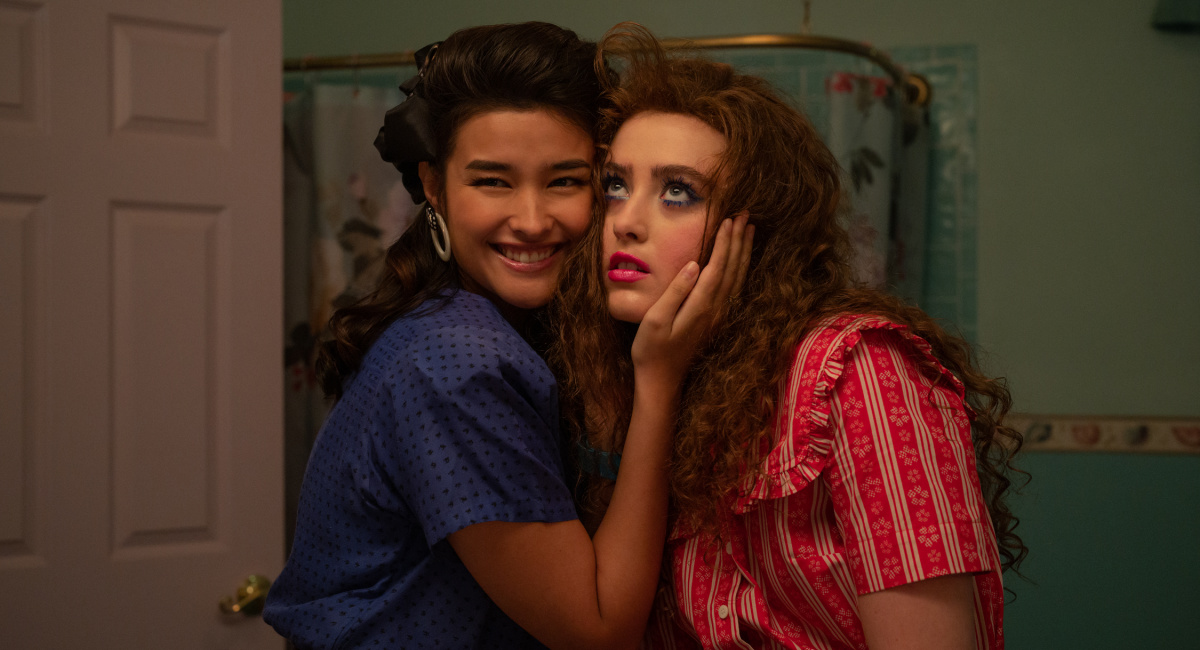 Liza Soberano stars as Taffy and Kathryn Newton as Lisa Swallows in 'Lisa Frankenstein,' a Focus Features release.